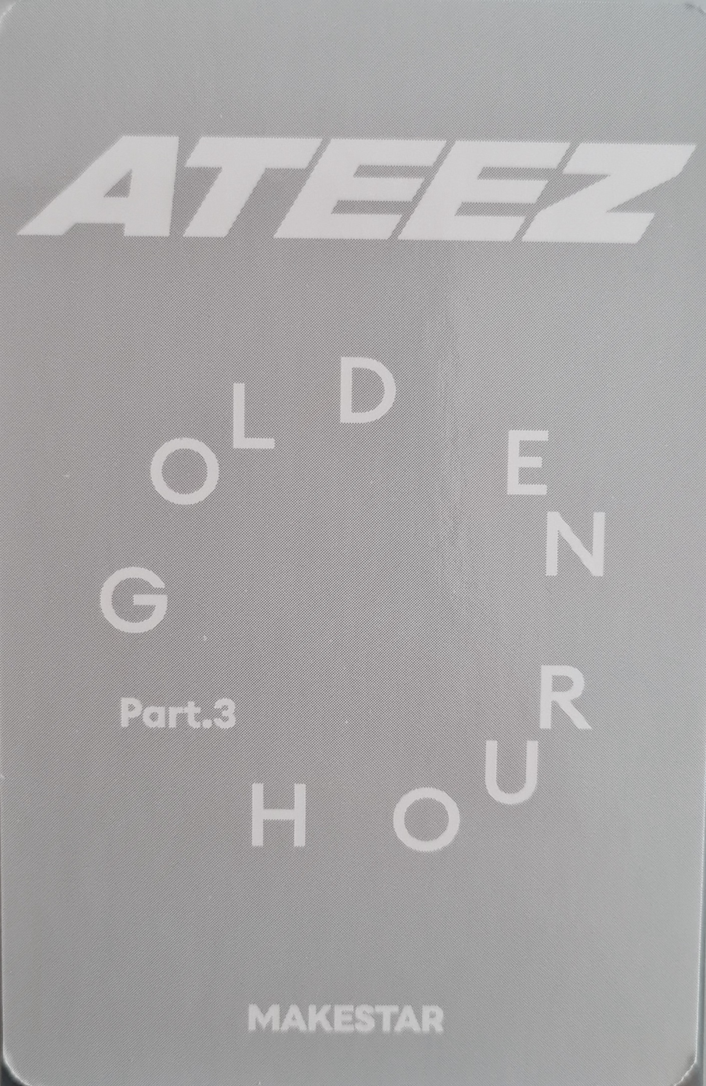 Hongjoong ATEEZ photocard back side - Offline