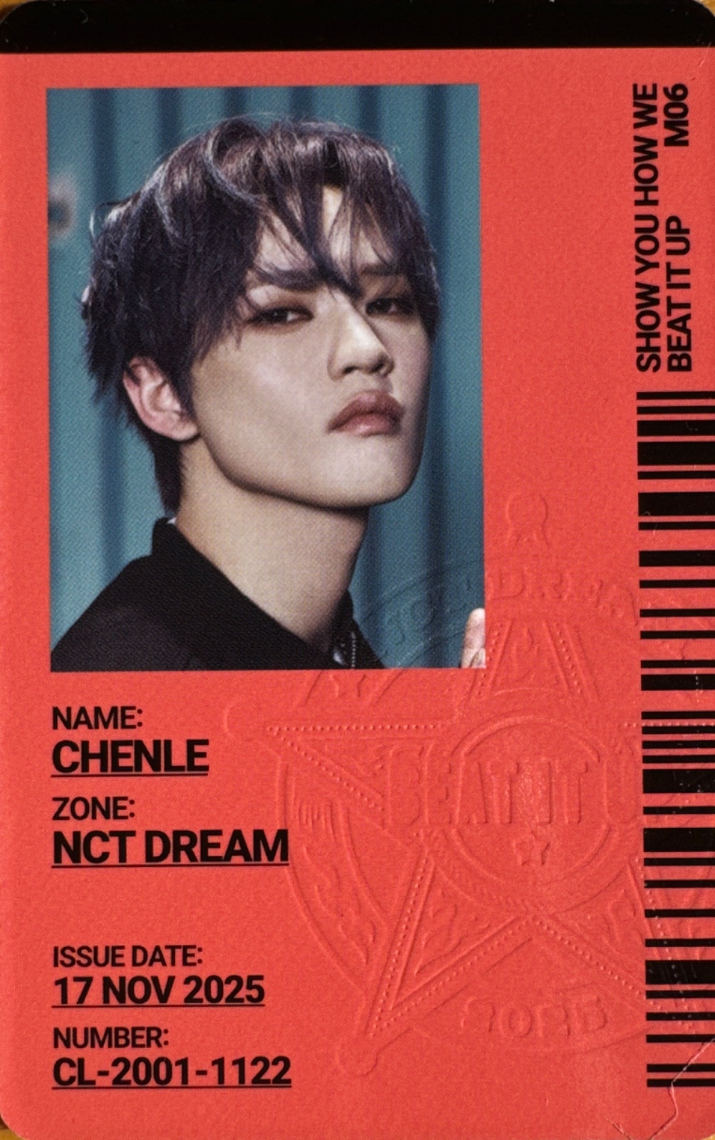 Chenle NCT DREAM photocard back side - Driver's License Card