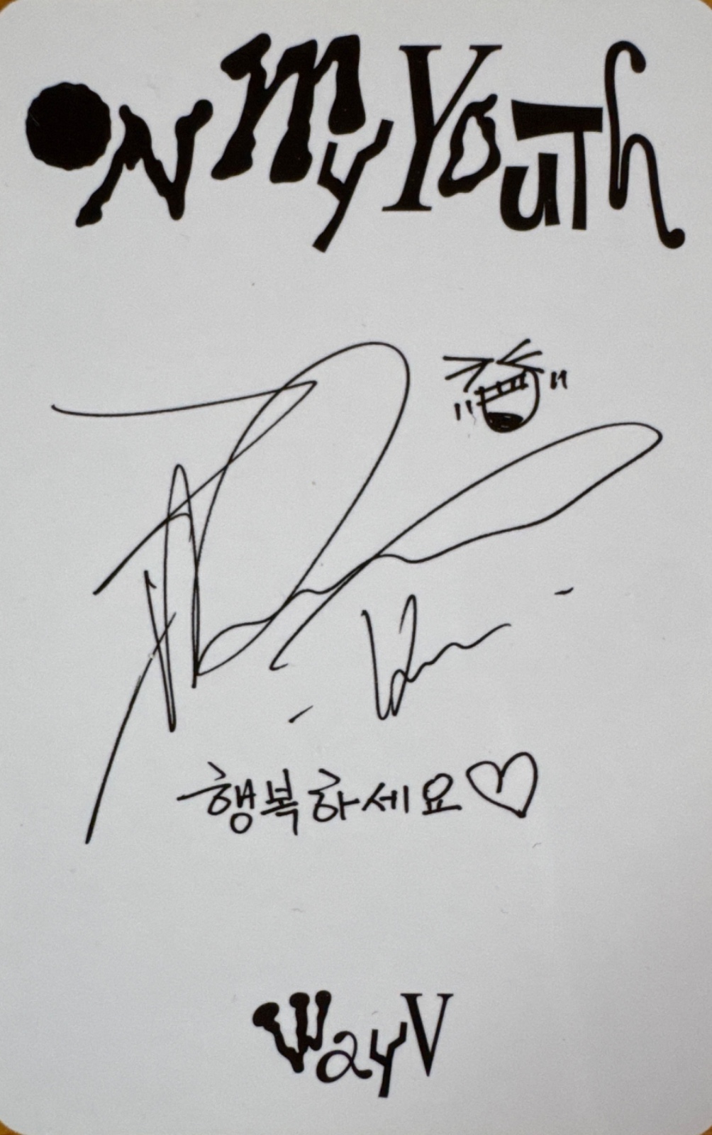 Kun WayV photocard back side - Photocards