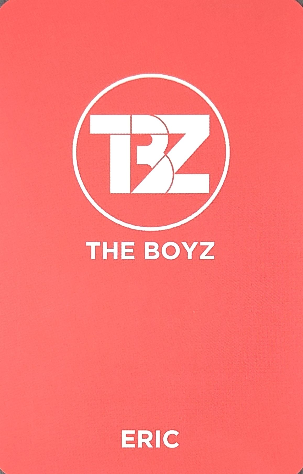 Eric THE BOYZ photocard back side - Benefit
