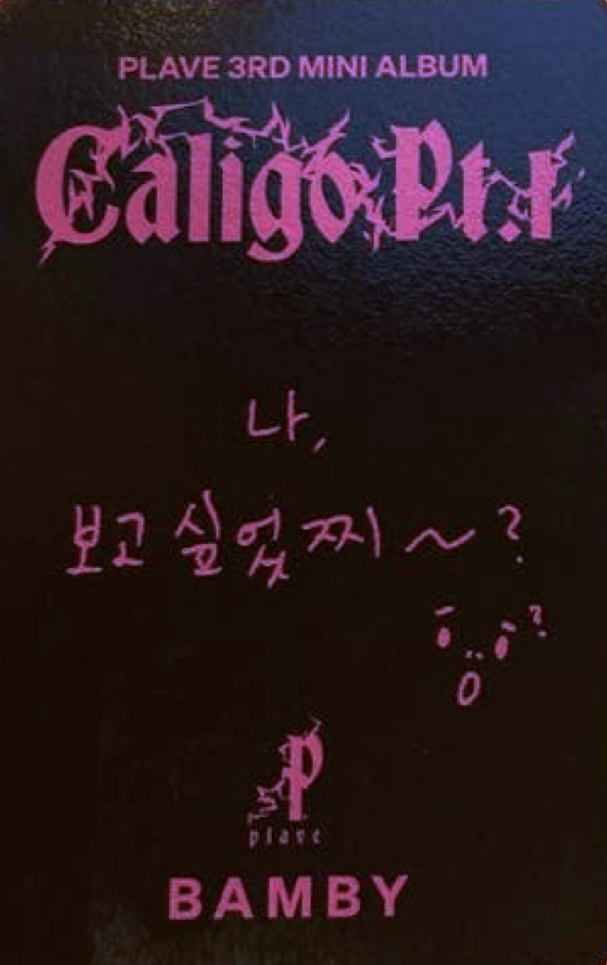 Bamby PLAVE photocard back side - Photocard Pack