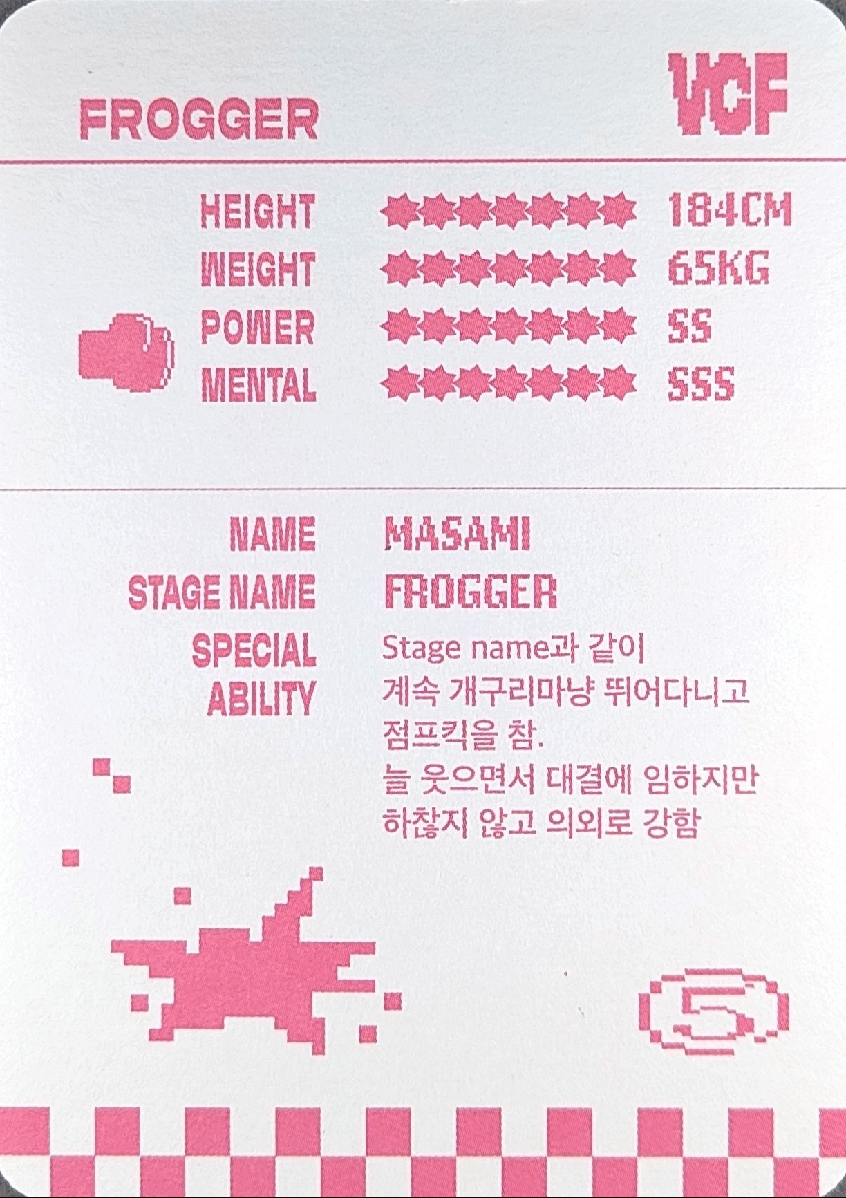 Masami ALL(H)OURS photocard back side - Player Card (First Press Only)