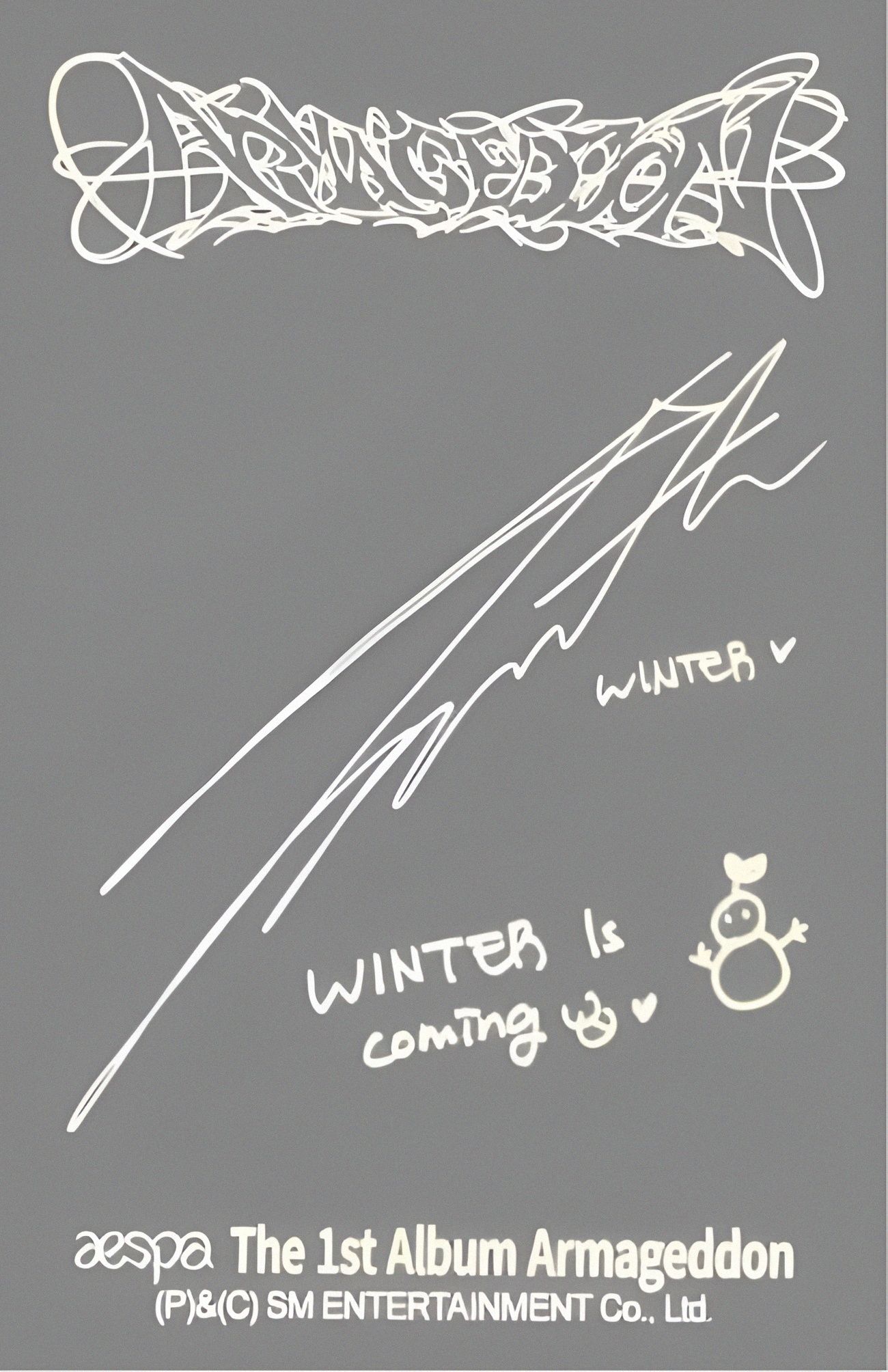 Winter aespa photocard back side - Photocards