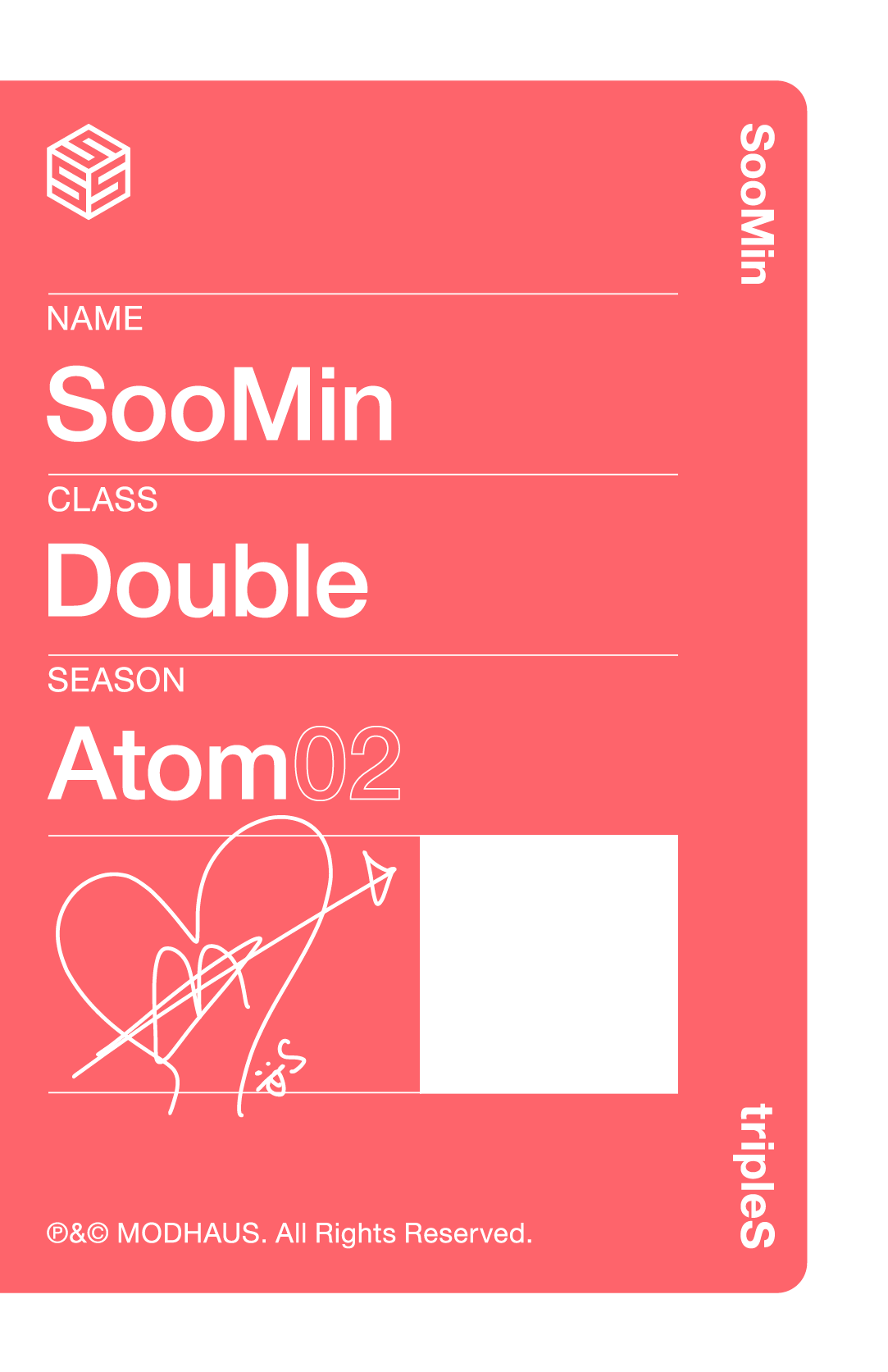 Soomin tripleS photocard back side - Showcase Objekt Pack