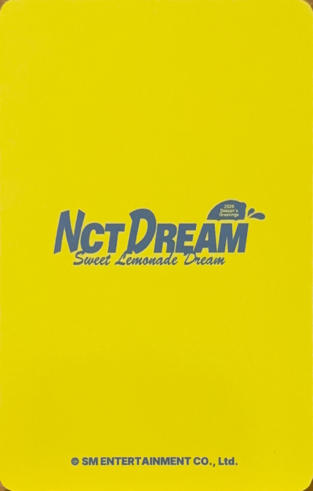 Jisung NCT DREAM photocard back side - MD Trading Card A