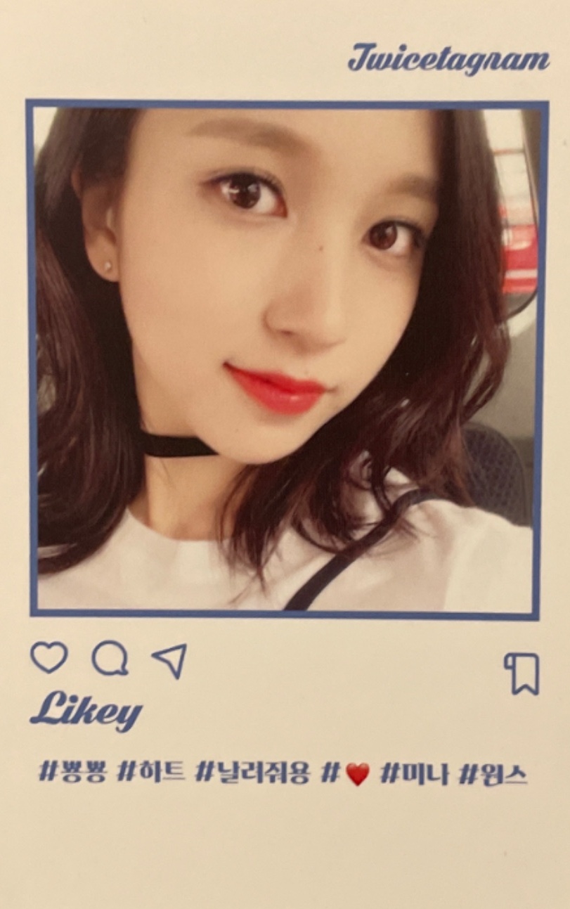 Mina TWICE photocard back side - Photocards