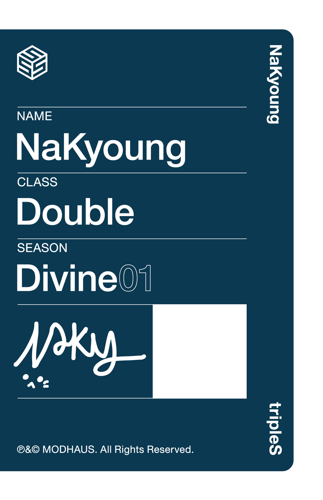 Nakyoung tripleS photocard back side - Double Class Objekt
