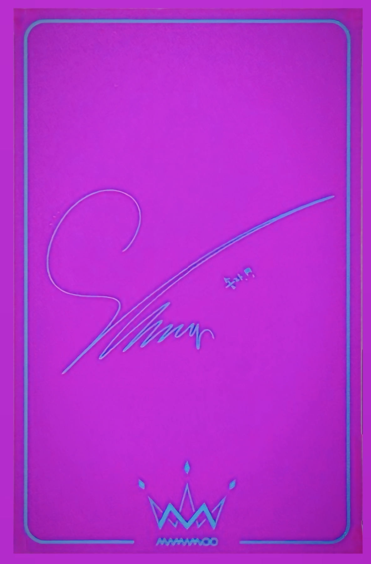 Solar MAMAMOO photocard back side - Photocard