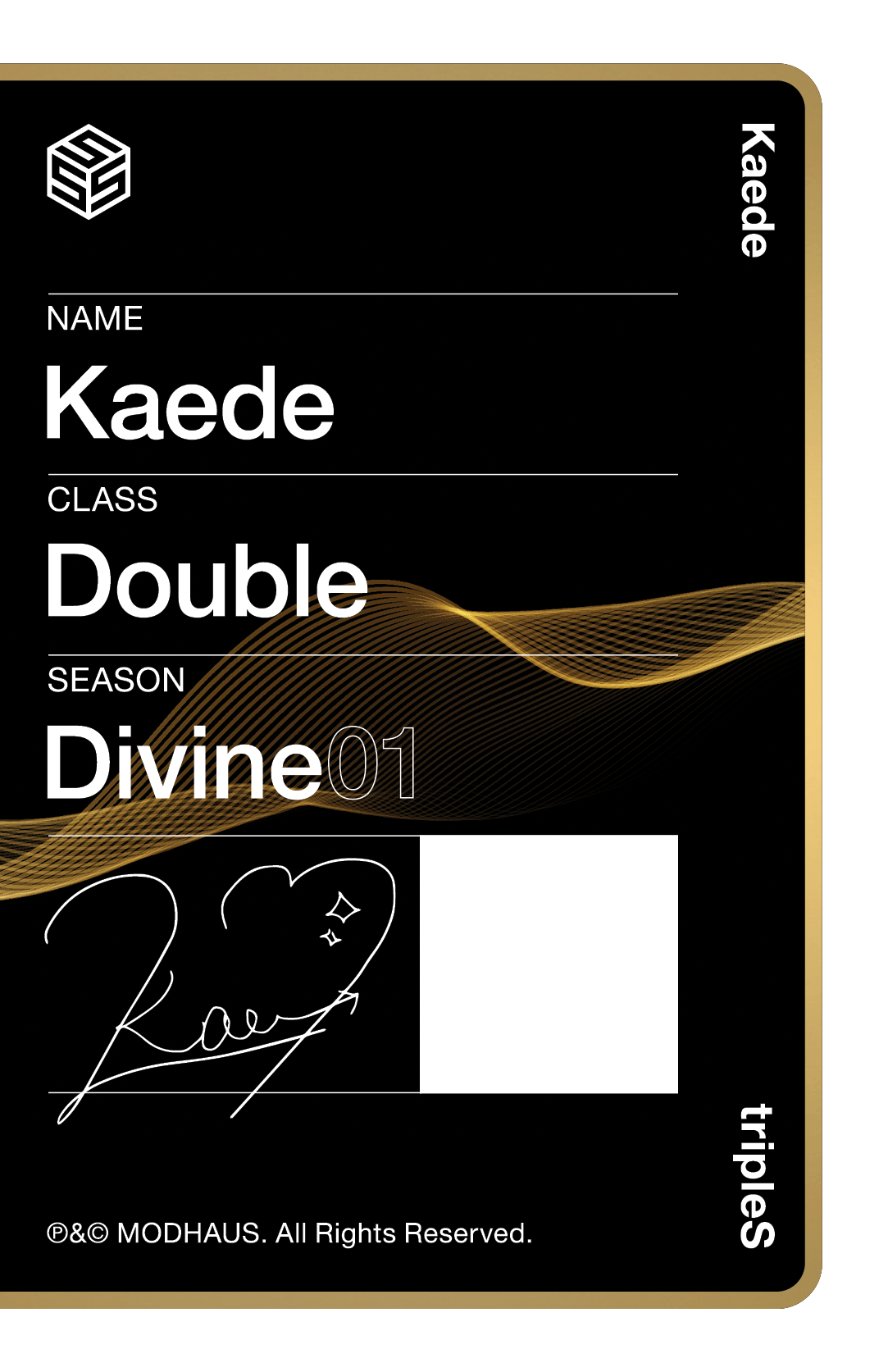 Kaede tripleS photocard back side - Photocard (Ver 2)