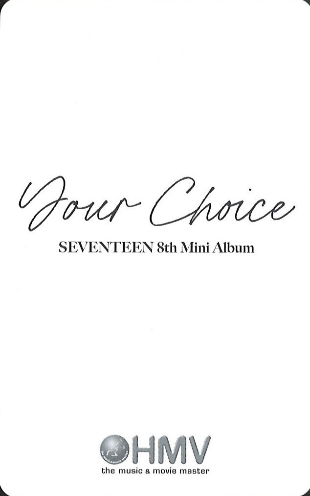 Joshua SEVENTEEN photocard back side - Preorder Benefit