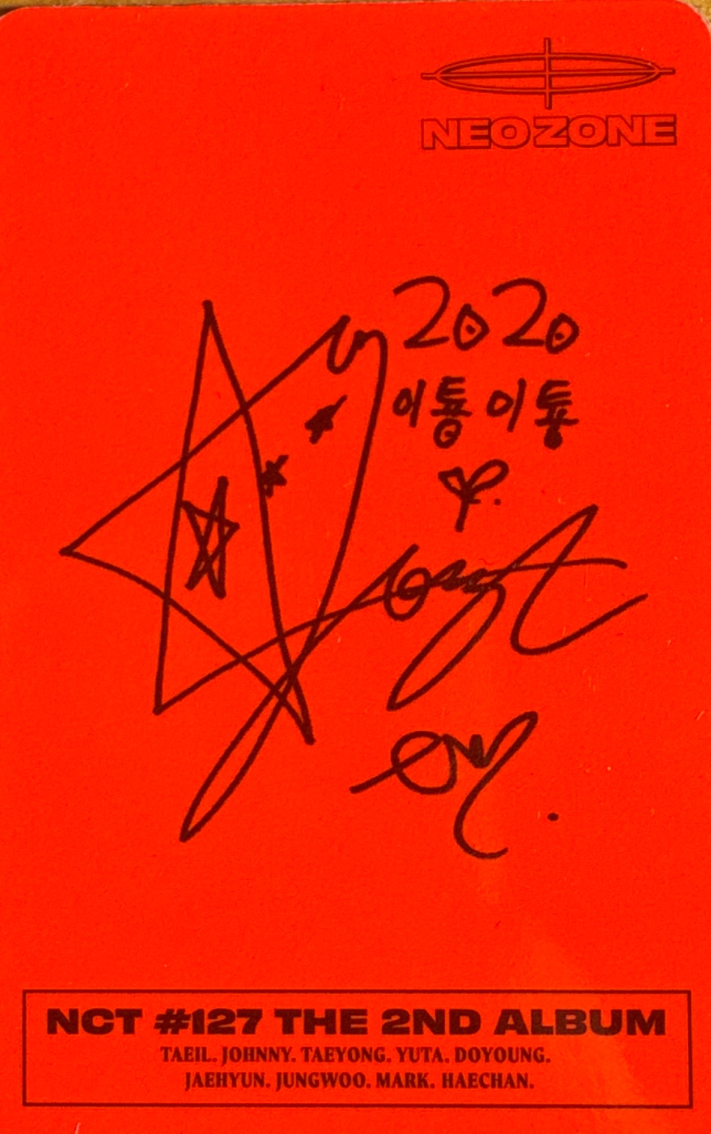 Taeyong NCT 127 photocard back side - Photocards