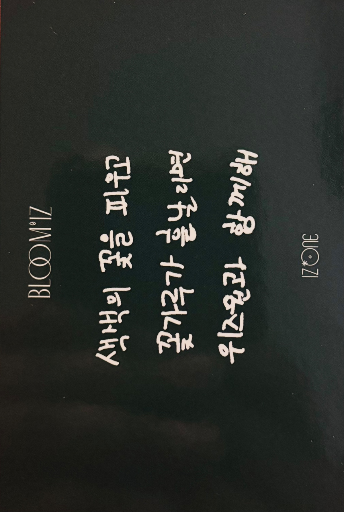 Yena IZ*ONE photocard back side - Mini Card