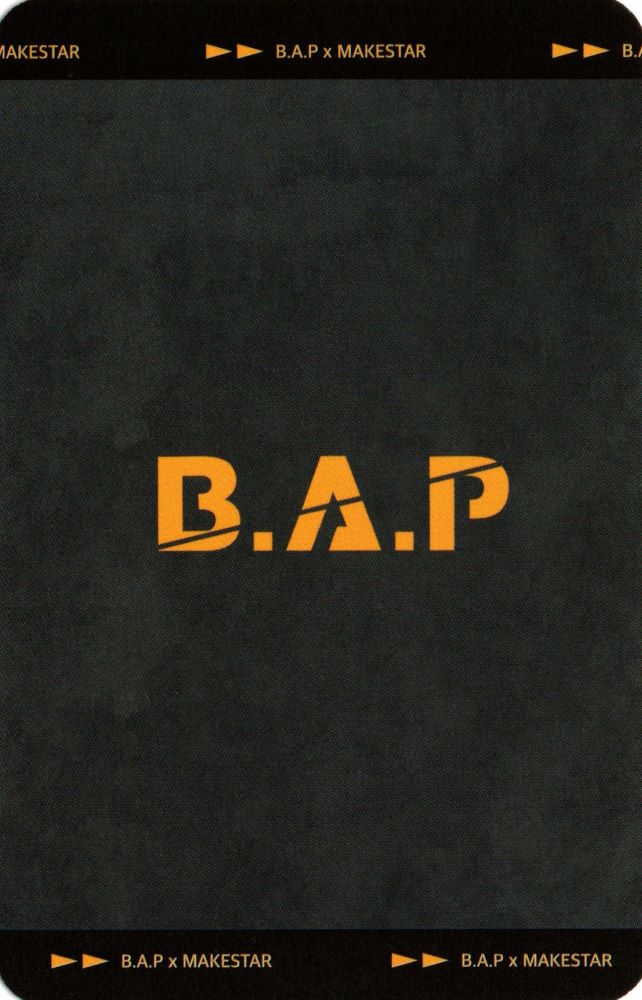 Yongguk B.A.P photocard back side - Photocard Set A