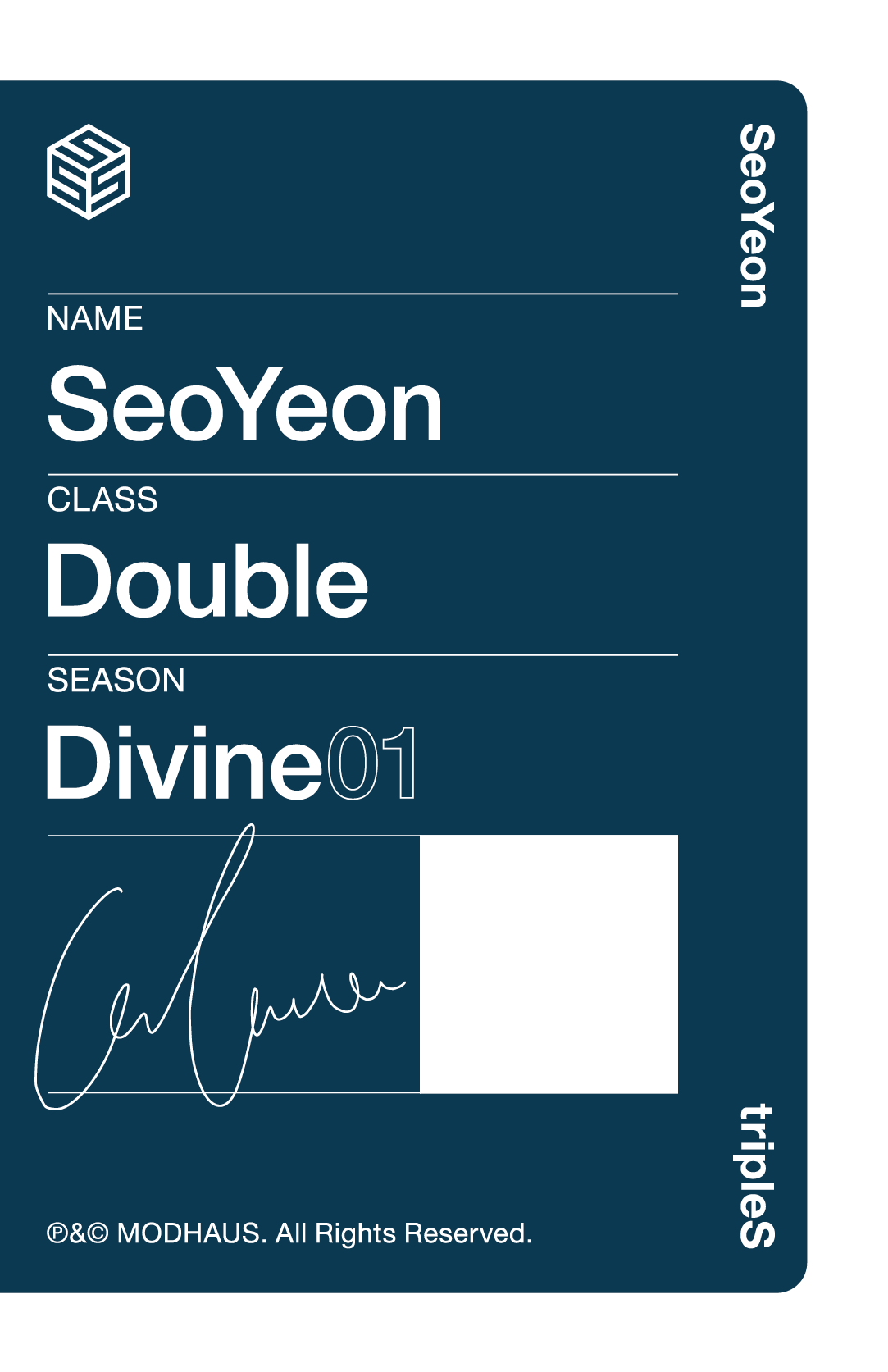 Seoyeon tripleS photocard back side - DCOC