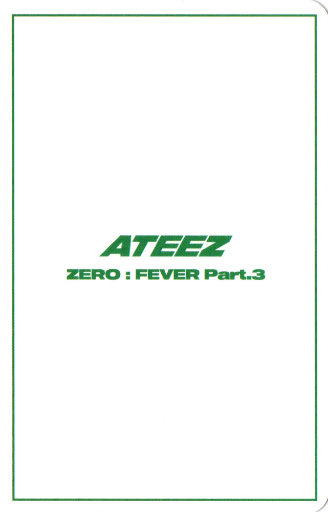 Yunho ATEEZ photocard back side - Preorder Benefit