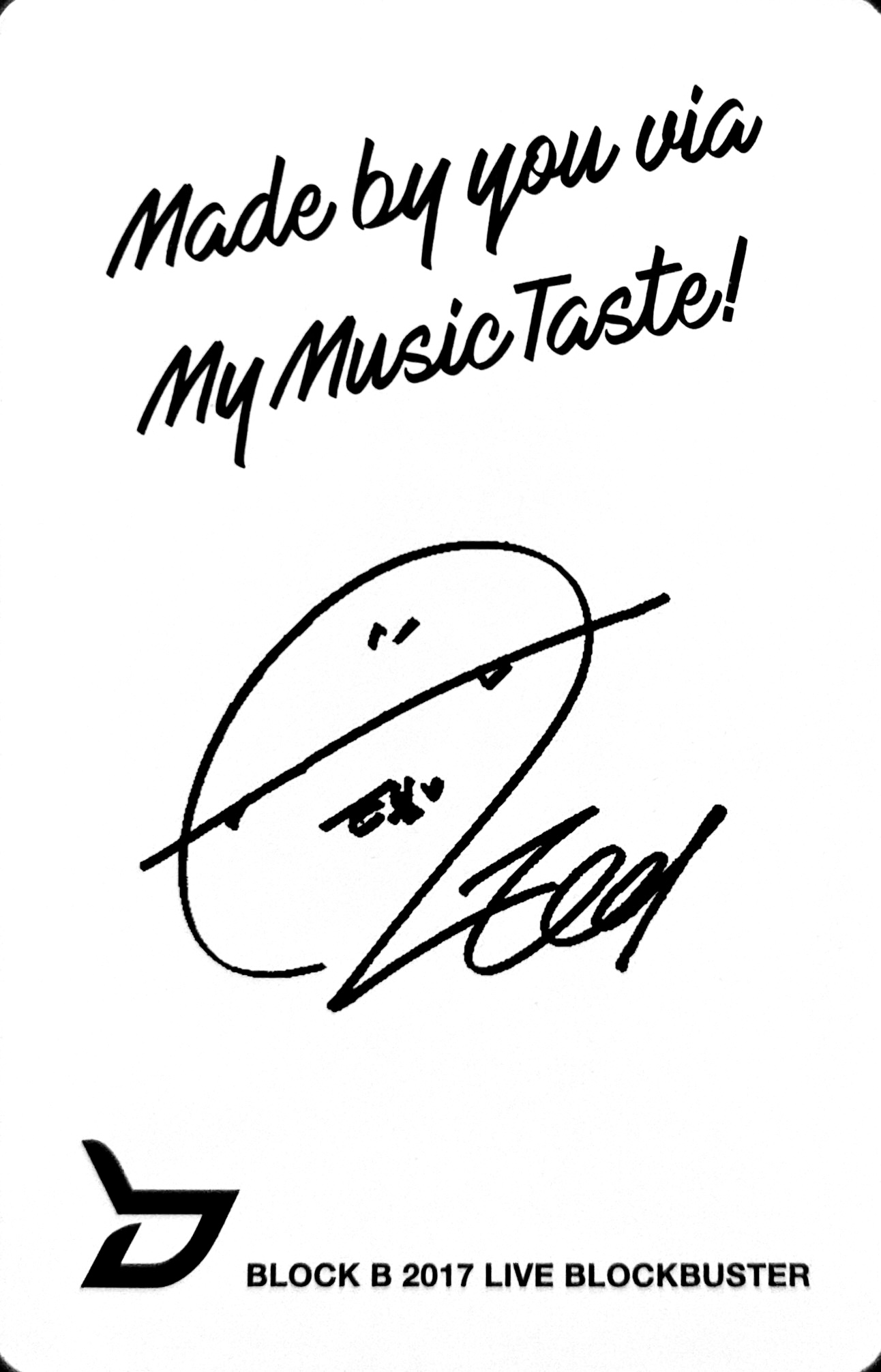 Taeil Block B photocard back side - Photocard Set (Europe)