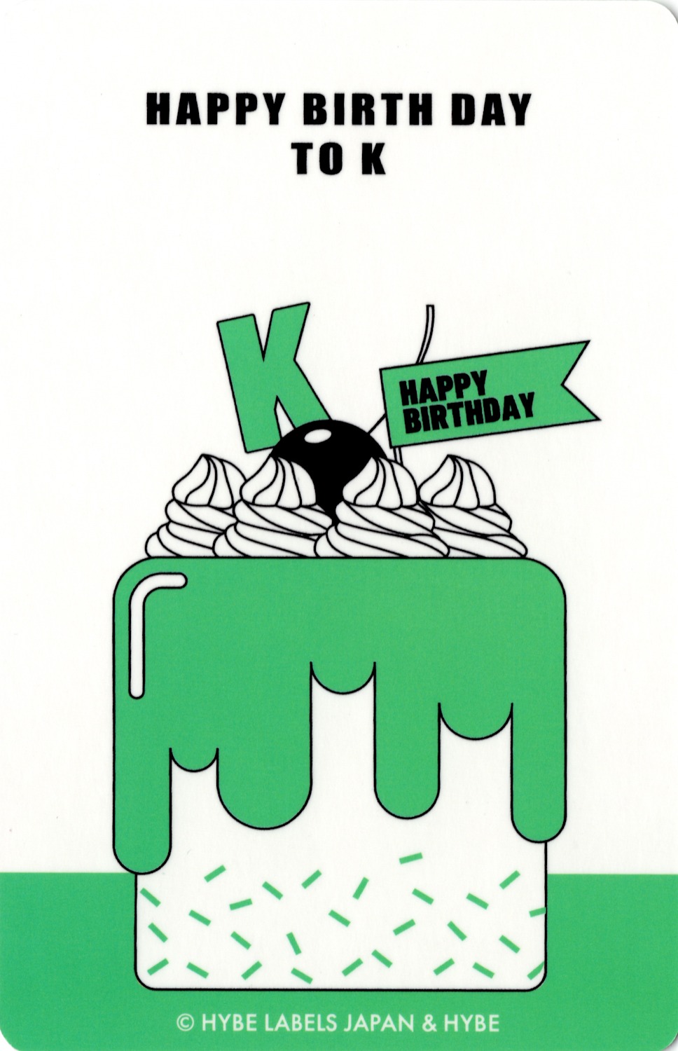 K &TEAM photocard back side - K Birthday Kit Photocard