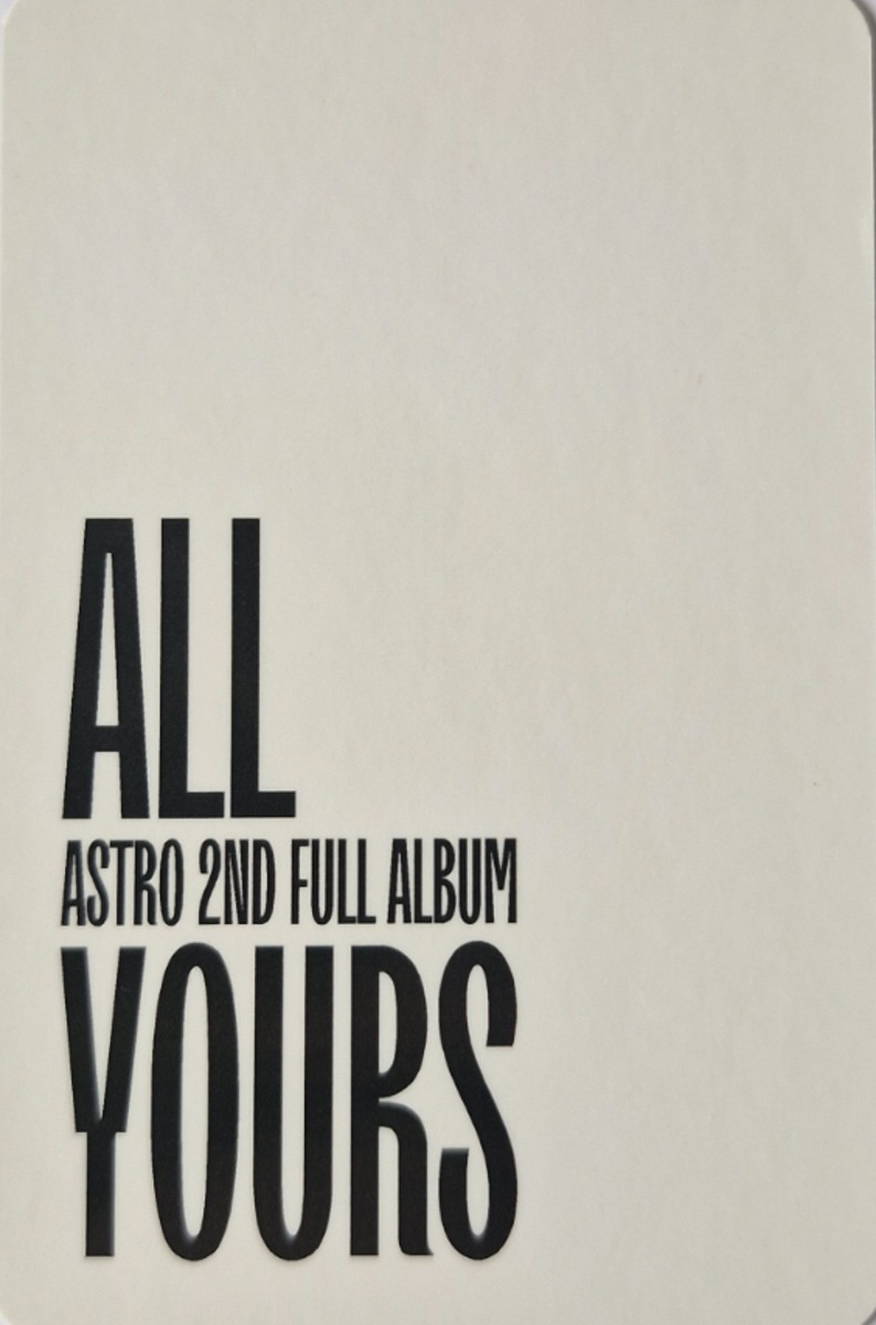 JinJin ASTRO photocard back side - Winner Benefit
