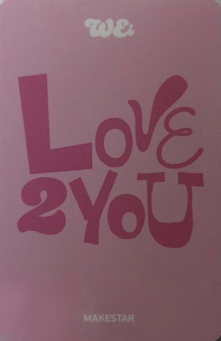 Seokhwa WEi photocard back side - Online