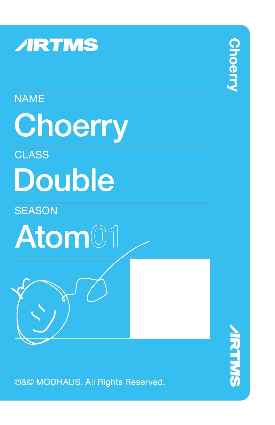 Choerry ARTMS photocard back side - Double Class Objekt