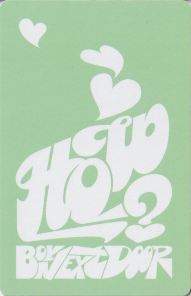 Taesan BOYNEXTDOOR photocard back side - Photocard