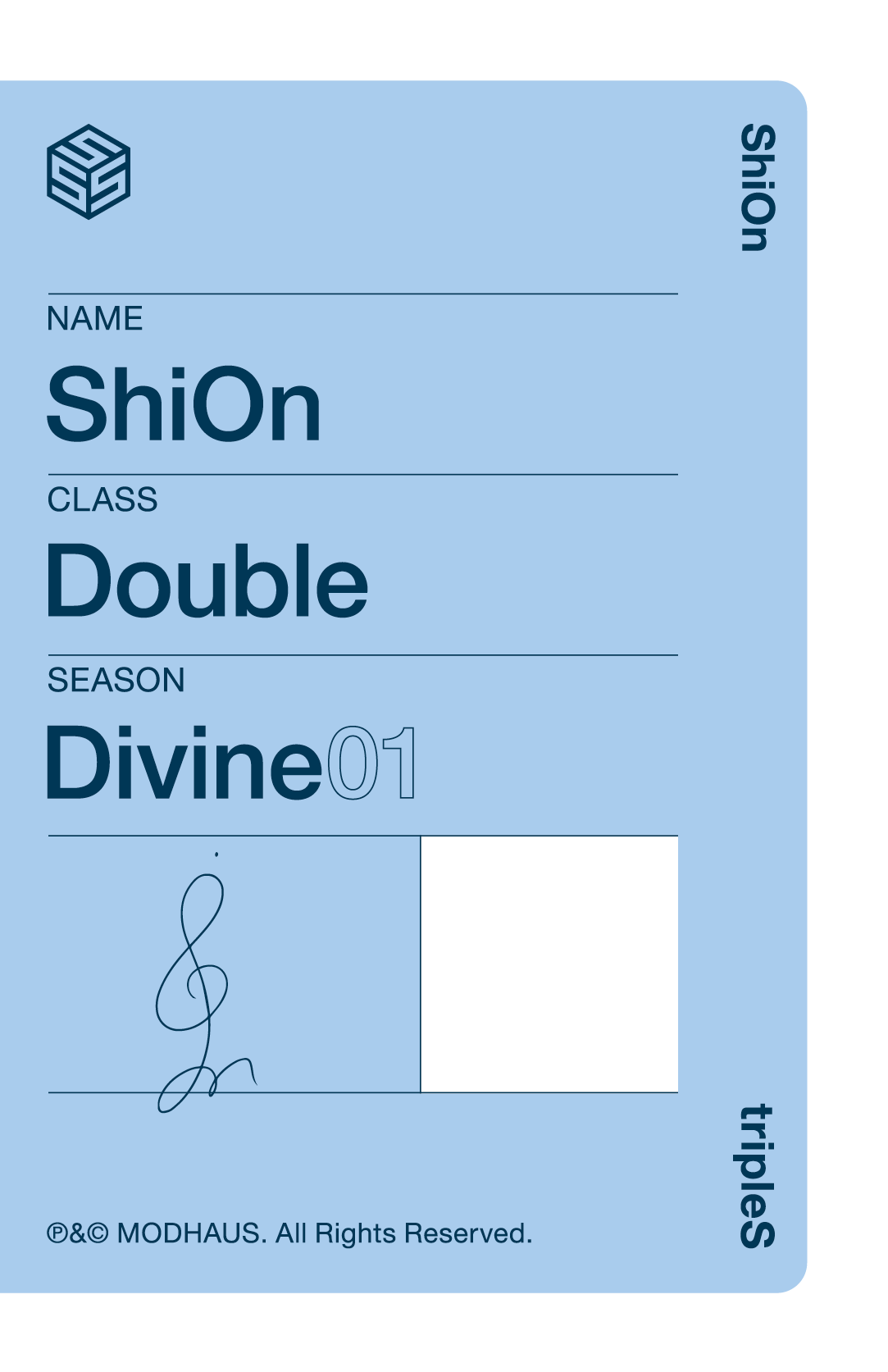 Shion tripleS photocard back side - Showcase Objekt Pack