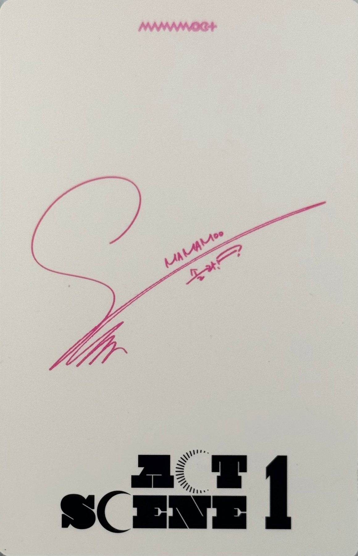Solar MAMAMOO+ photocard back side - Photocard