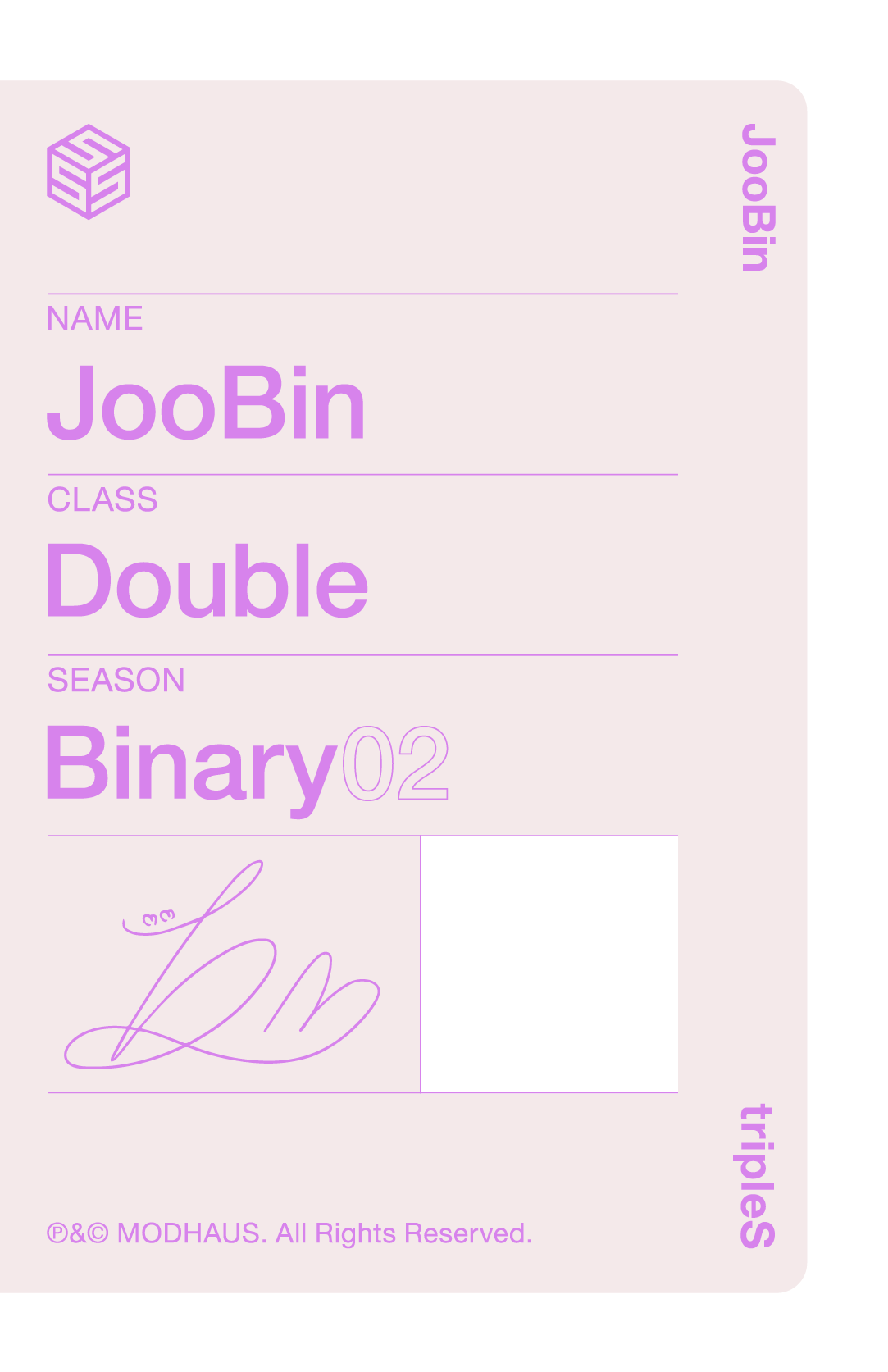 Joobin tripleS photocard back side - Double Class Objekt