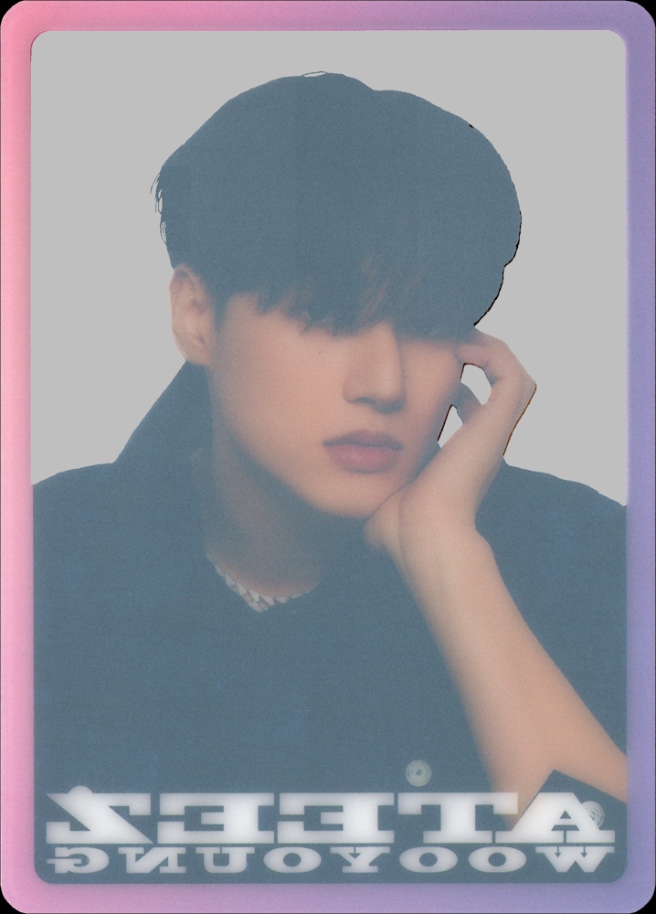 Wooyoung ATEEZ photocard back side - Clear Card