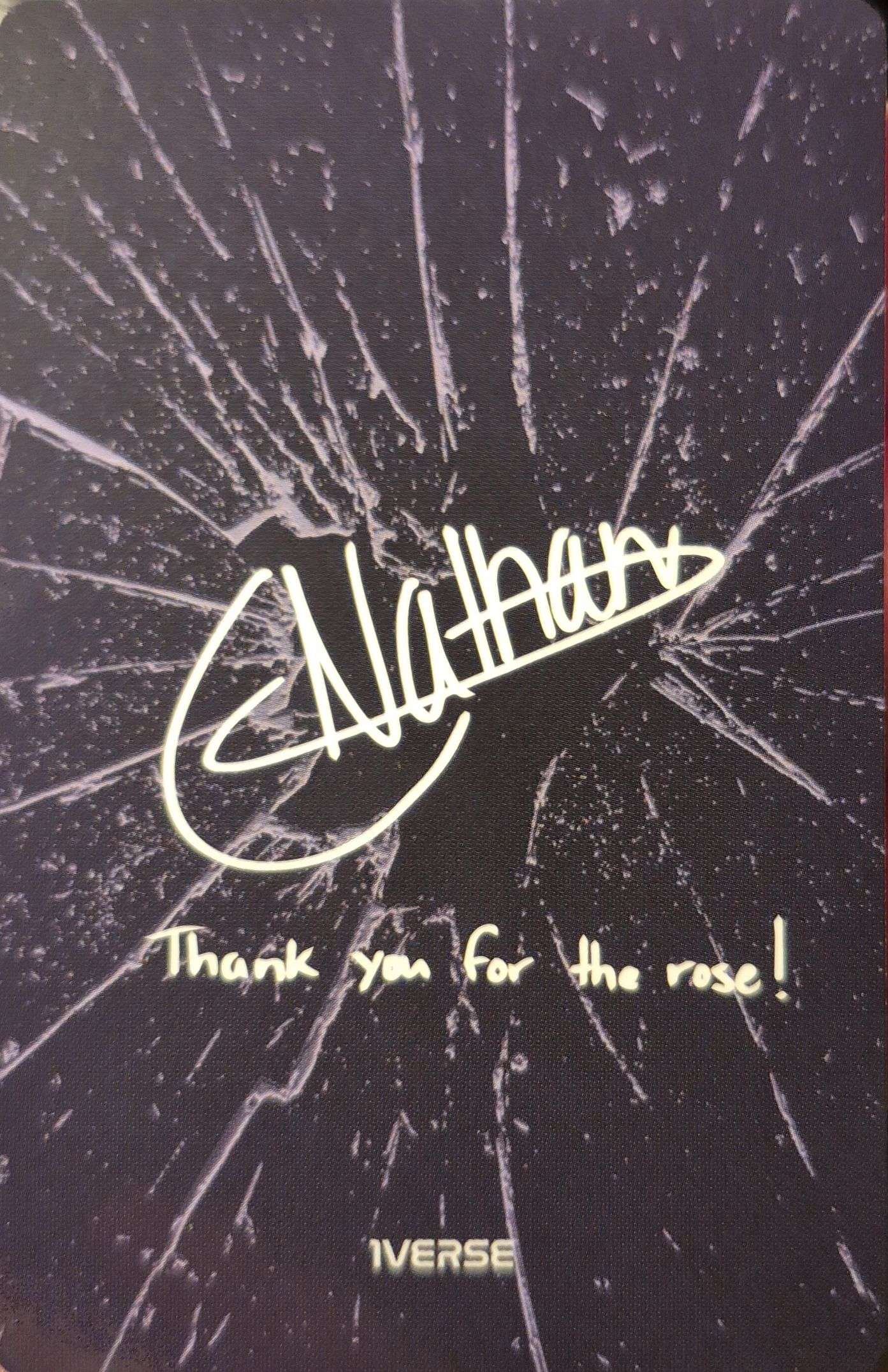 Nathan 1VERSE photocard back side - Official MD - Photocard Set