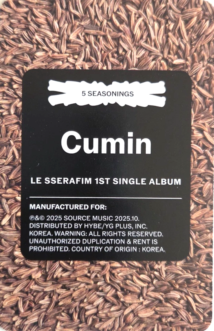 Kazuha LE SSERAFIM photocard back side - Set B-2