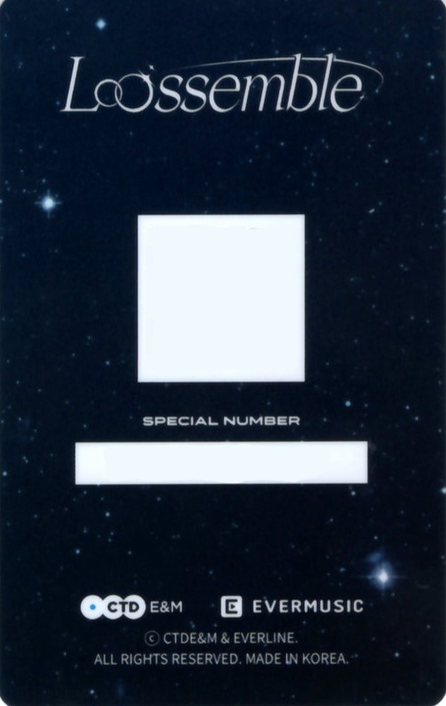 Gowon Loossemble photocard back side - QR Card