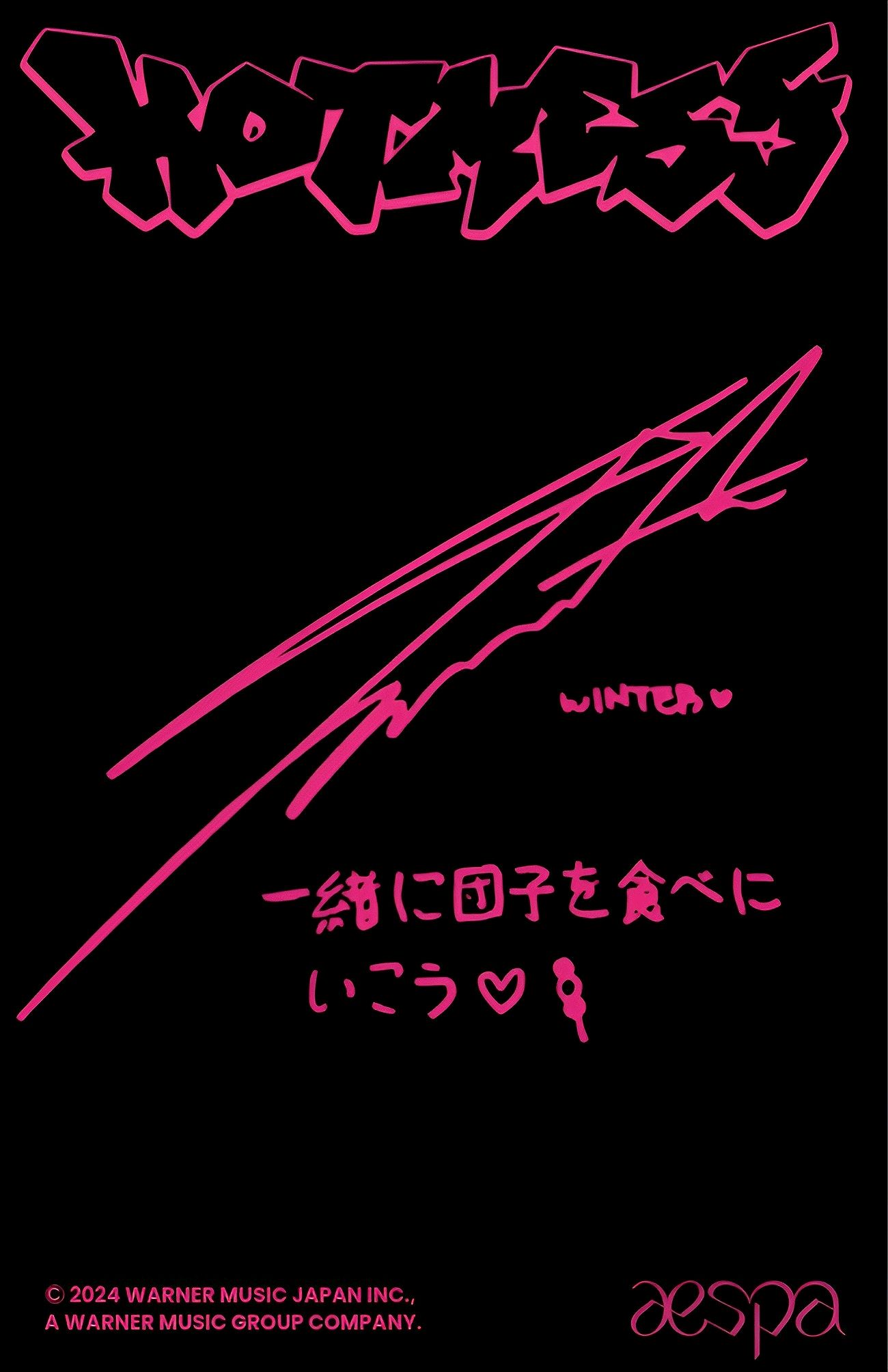 Winter aespa photocard back side - Benefit