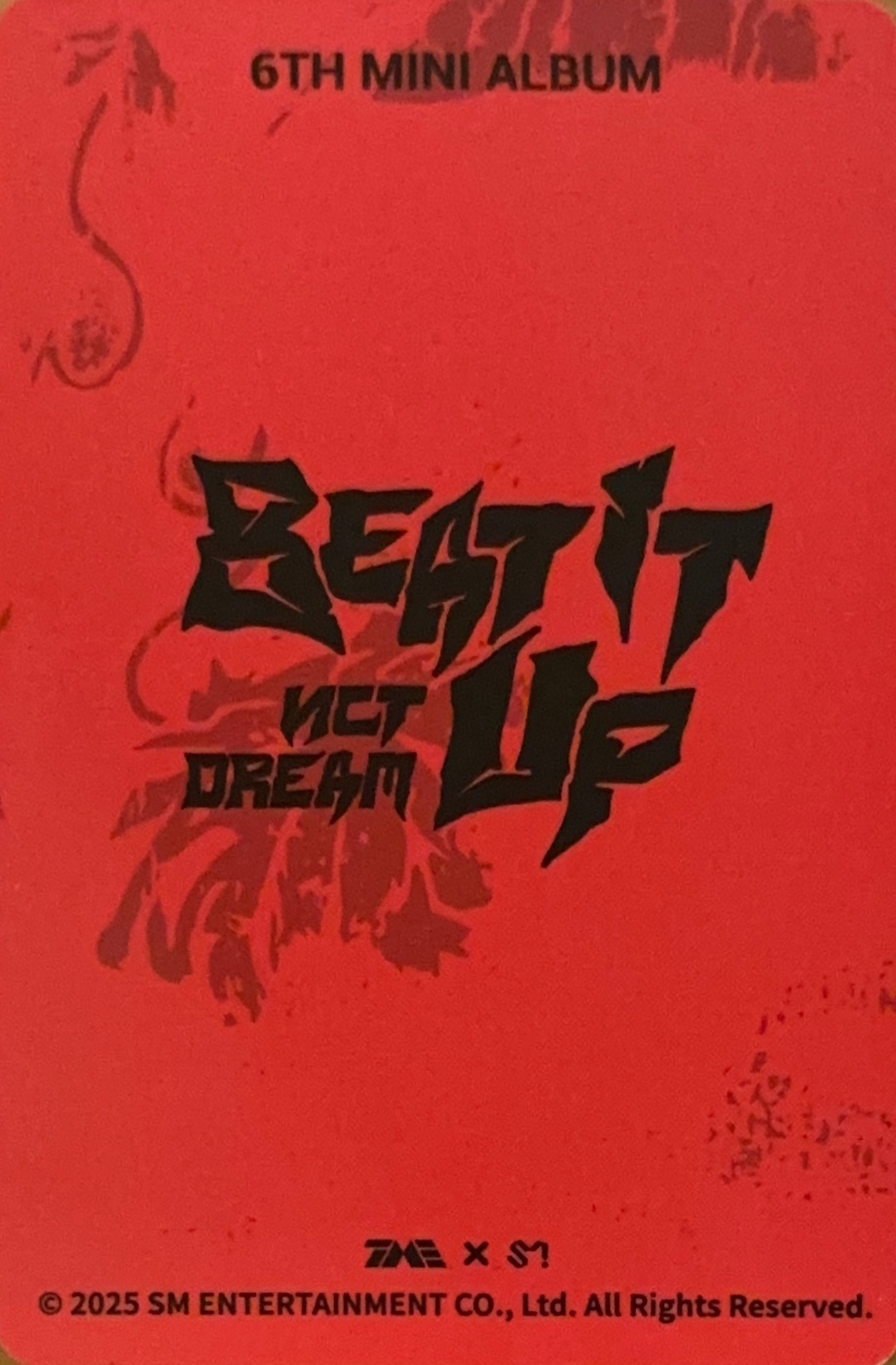 Jisung NCT DREAM photocard back side - starlight card - 2 stars