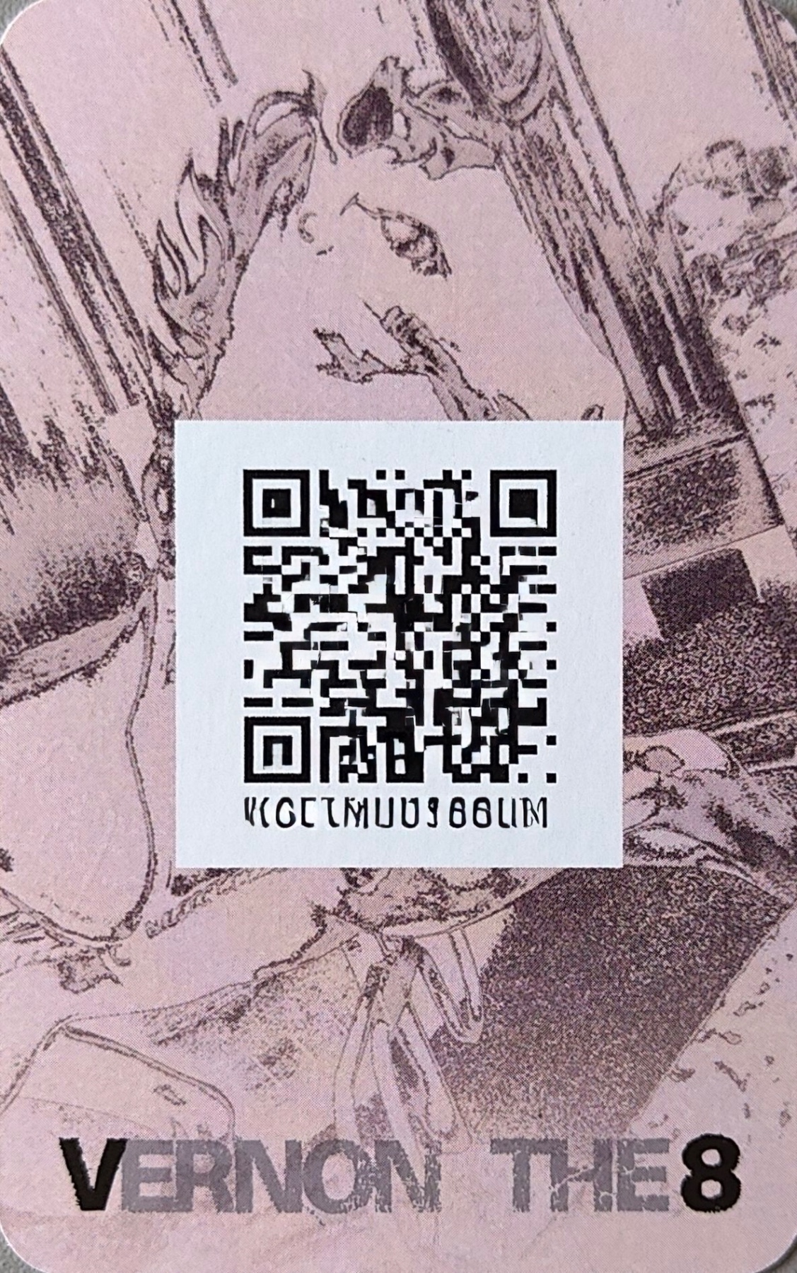 The8 V8 photocard back side - QR Card