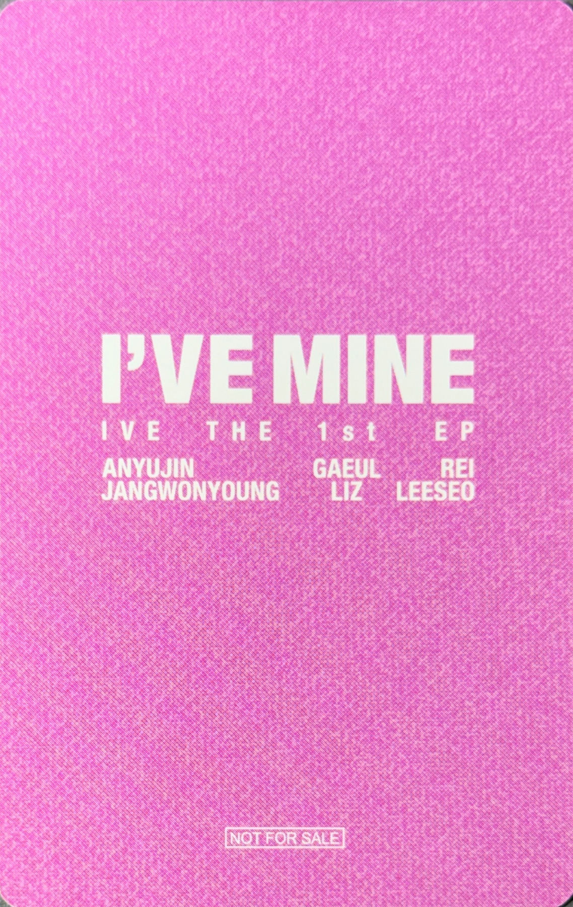 Leeseo IVE photocard back side - Preorder