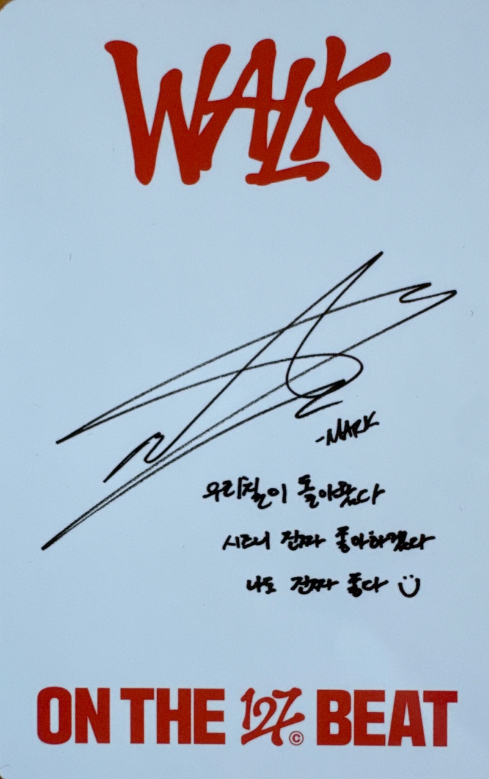 Mark NCT 127 photocard back side - Photocard