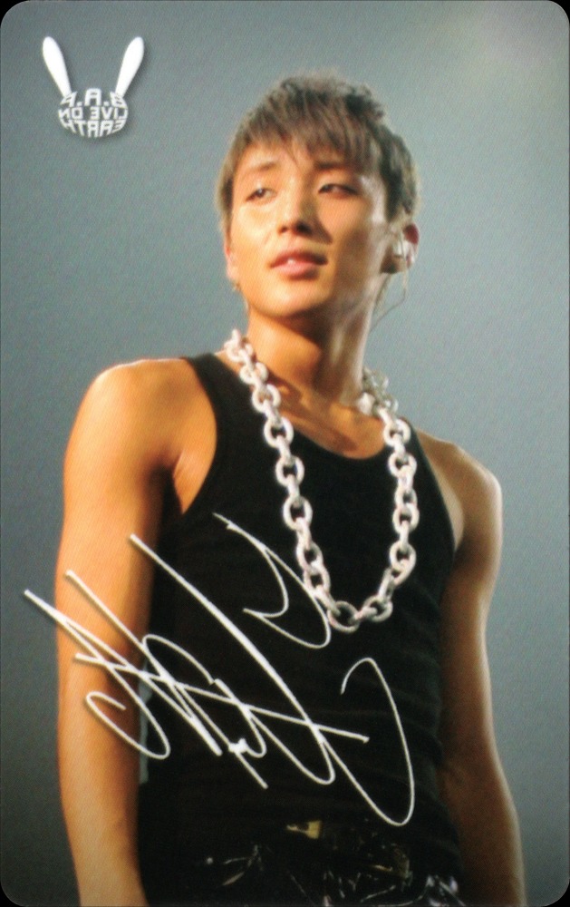 Jongup B.A.P photocard back side - Japan Press Clear Card Set