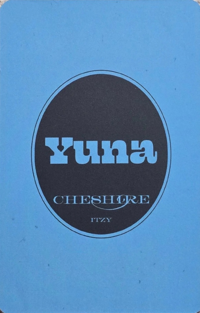 Yuna ITZY photocard back side - Photocard