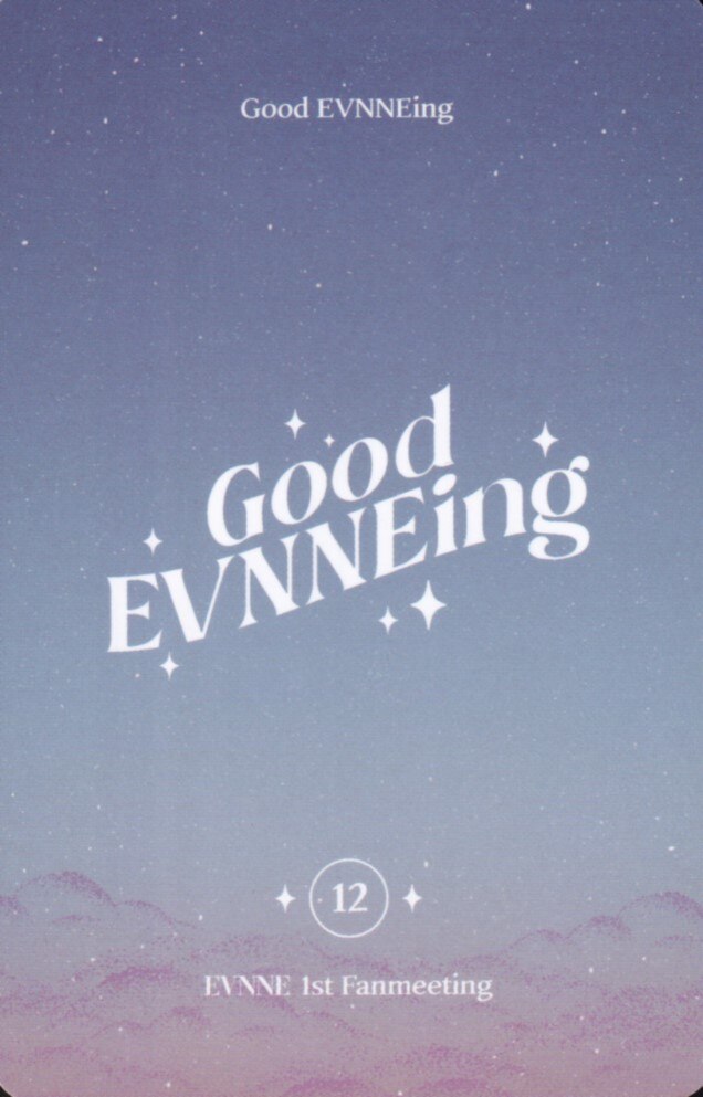 Jeonghyeon EVNNE photocard back side - Random Photocard Set