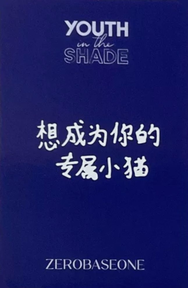 Ricky ZEROBASEONE photocard back side - China Preorder