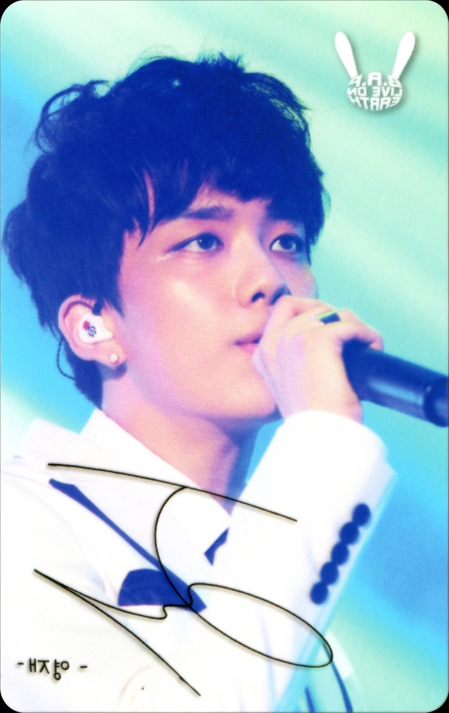 Youngjae B.A.P photocard back side - Japan Press Clear Card Set