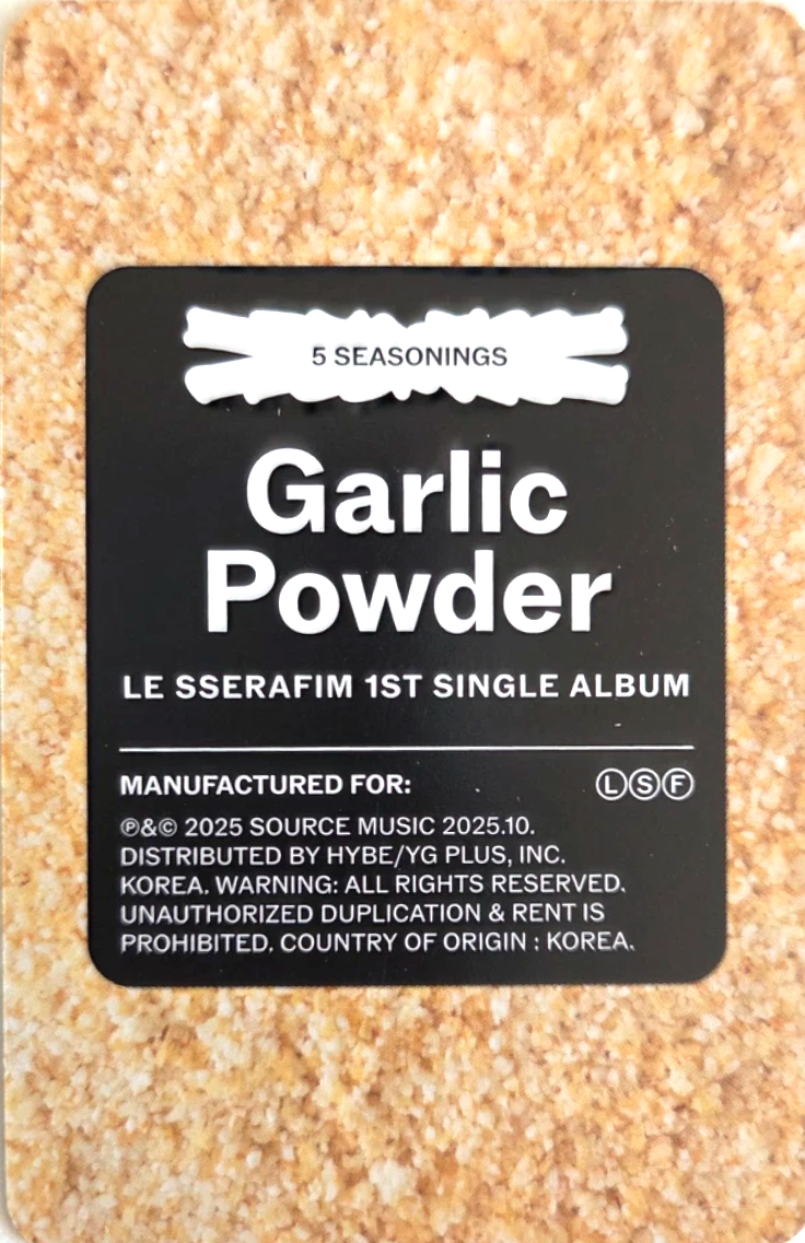 Yunjin LE SSERAFIM photocard back side - Set B-1