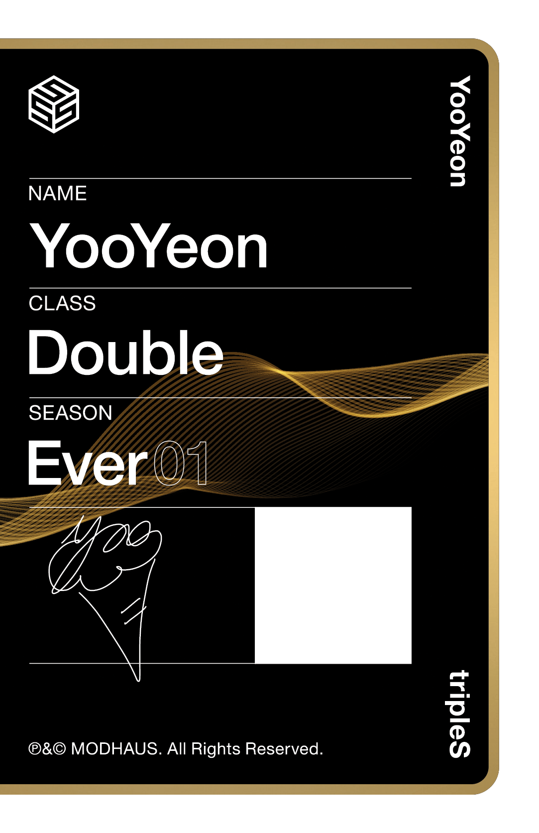 Yooyeon tripleS photocard back side - Double Class Objekt