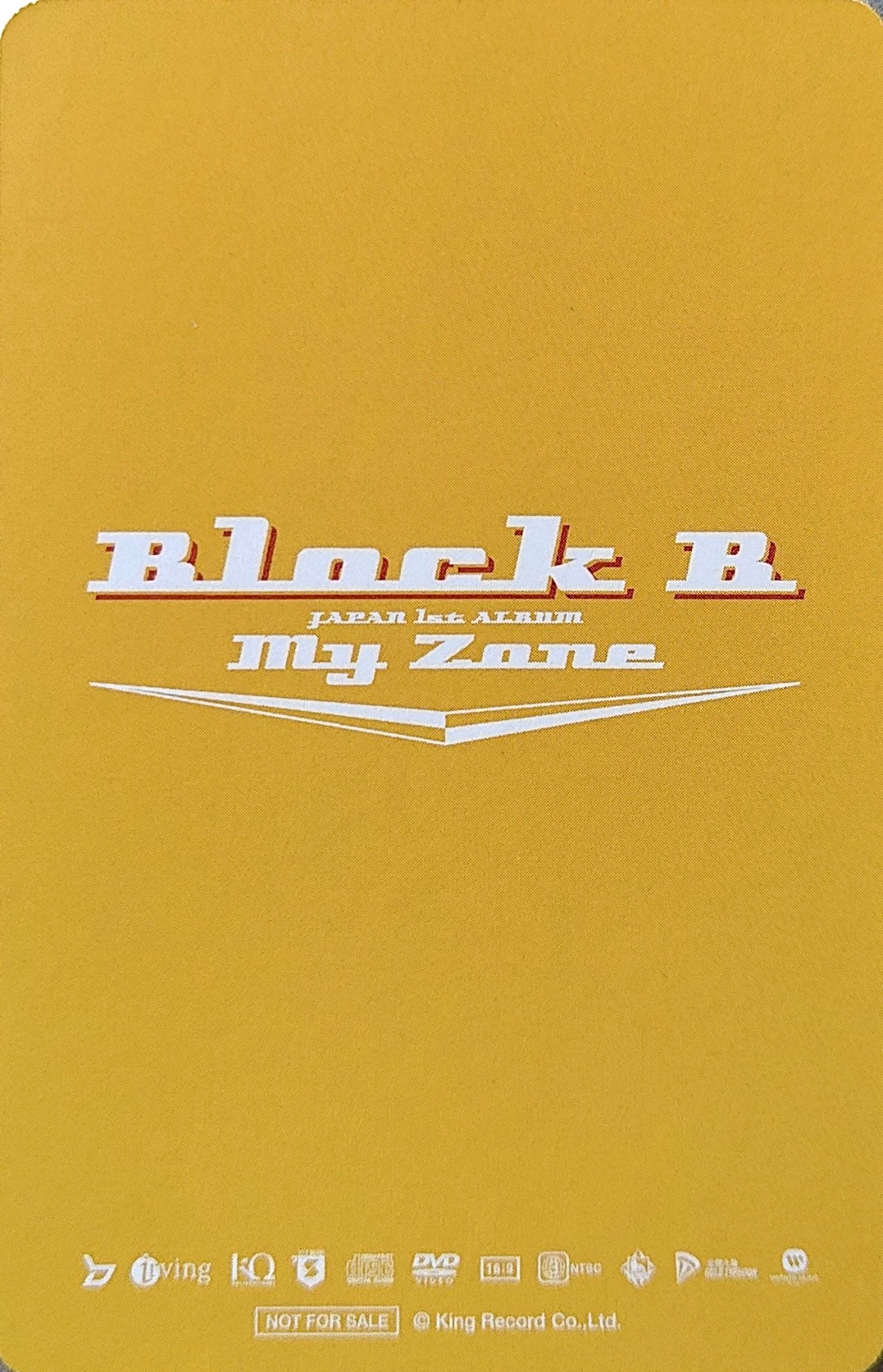 B-bomb Block B photocard back side - Photocard
