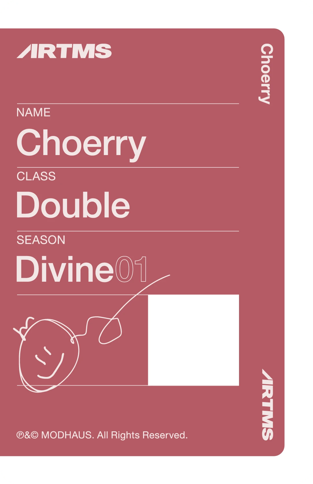 Choerry ARTMS photocard back side - VIP Benefit