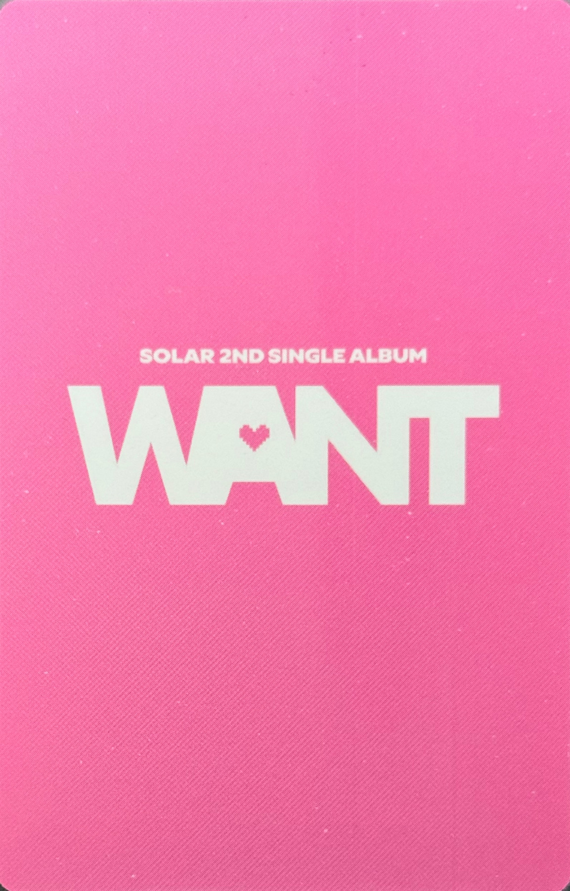 Solar Solar photocard back side - Preorder Benefit