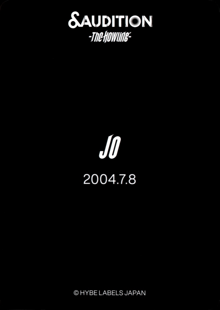 Jo &TEAM photocard back side - Photocards