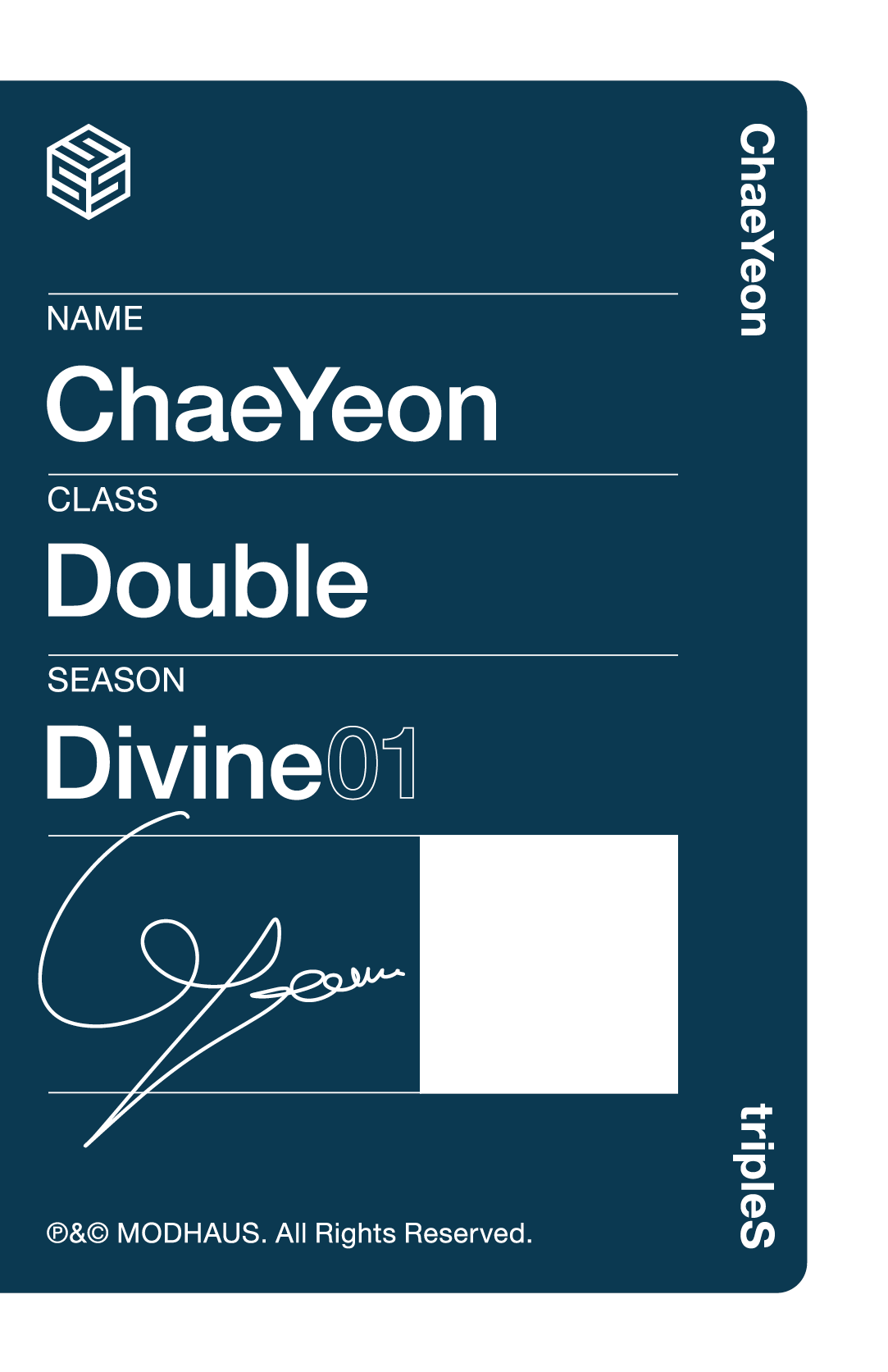 Chaeyeon tripleS photocard back side - DCOC