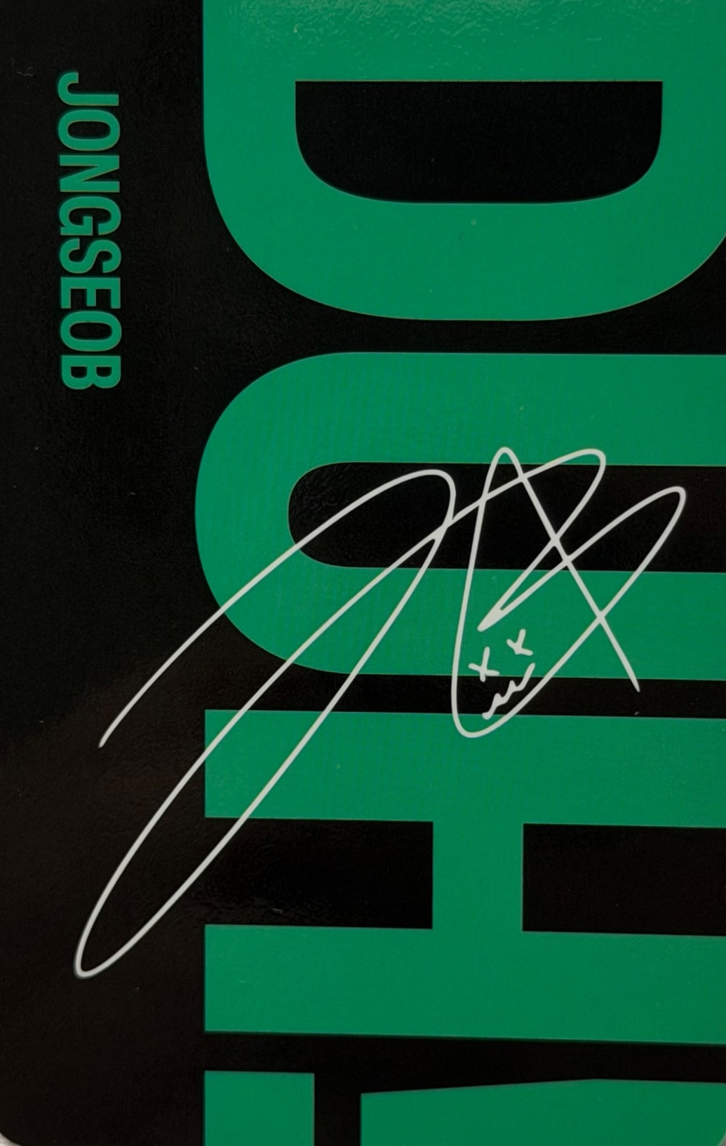 Jongseob P1Harmony photocard back side - Selfie Photo Card